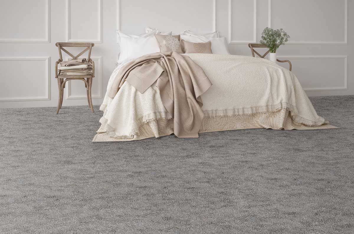 St. Regis Gray Carpet in a Bedroom