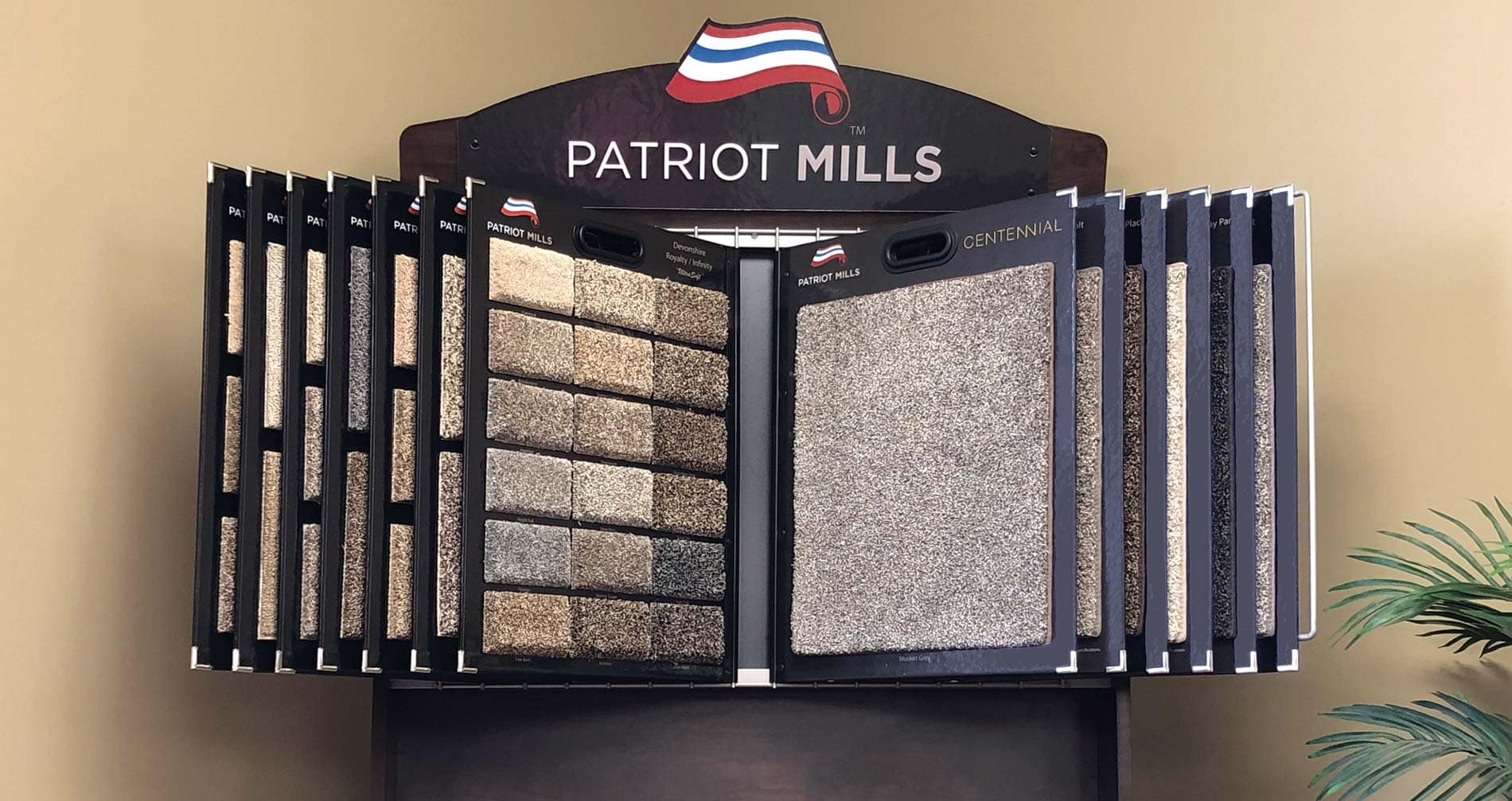 Patriot Mills Carpet Display for Carpet Dealers
